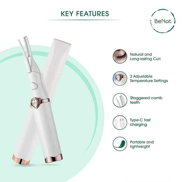 Rechargeable Electric Eyelash Curler – Long-Lasting Natural Curl