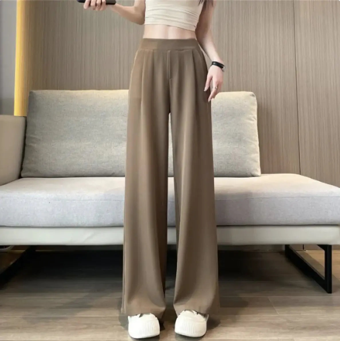 Women's  Loose Pants Suit - Wide Leg Pants | Ember And Co