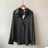 Chic V-Neck Silk Blouse - Elegant Style | Ember And Co