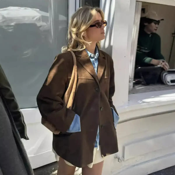 Long Women's Winter Coat - Double-Breasted Trench | Ember And Co