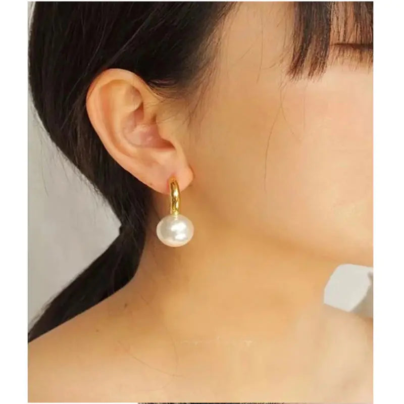 Stylish Minimalist Pearl Stud Earrings