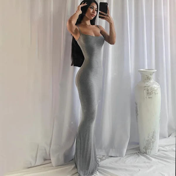 Satin Slip Backless Maxi Dress | Ember And Co