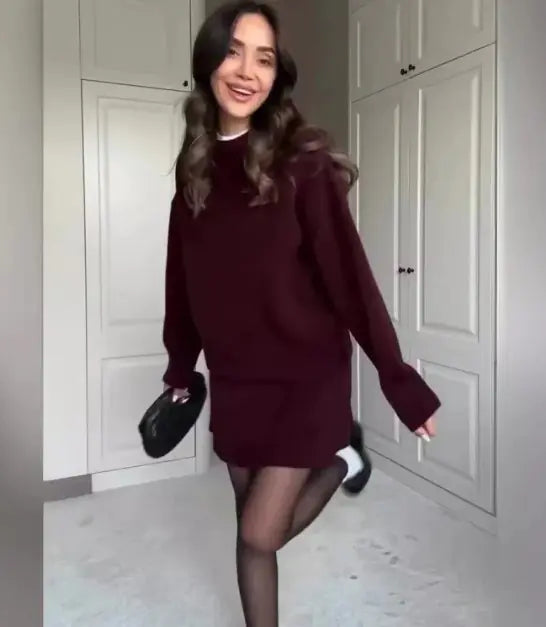 Stylish Knitwear Skirt – Comfortable & Trendy | Ember And Co