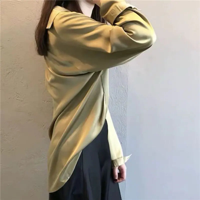 Chic V-Neck Silk Blouse - Elegant Style | Ember And Co