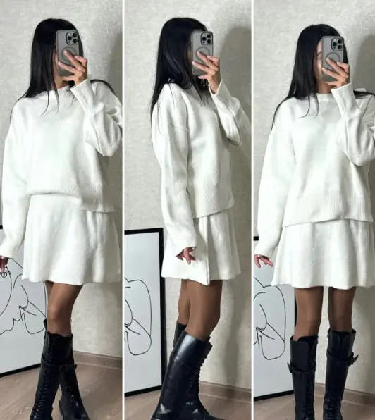 Stylish Knitwear Skirt – Comfortable & Trendy | Ember And Co