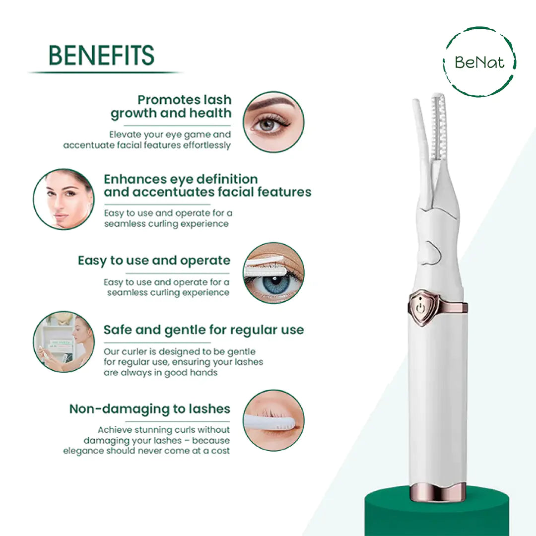 Rechargeable Electric Eyelash Curler – Long-Lasting Natural Curl