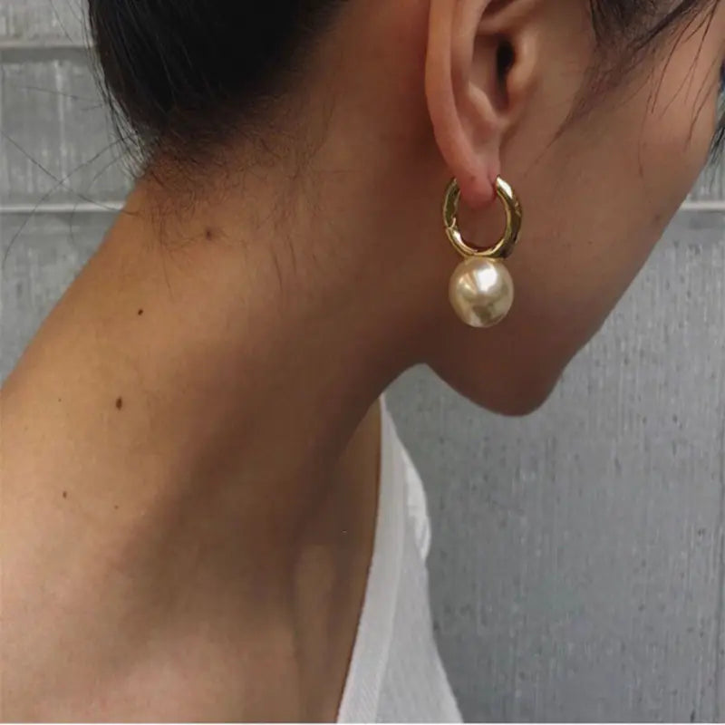 Stylish Minimalist Pearl Stud Earrings