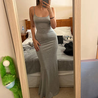 Elegant Satin Slip Backless Maxi Dress | Ember And Co