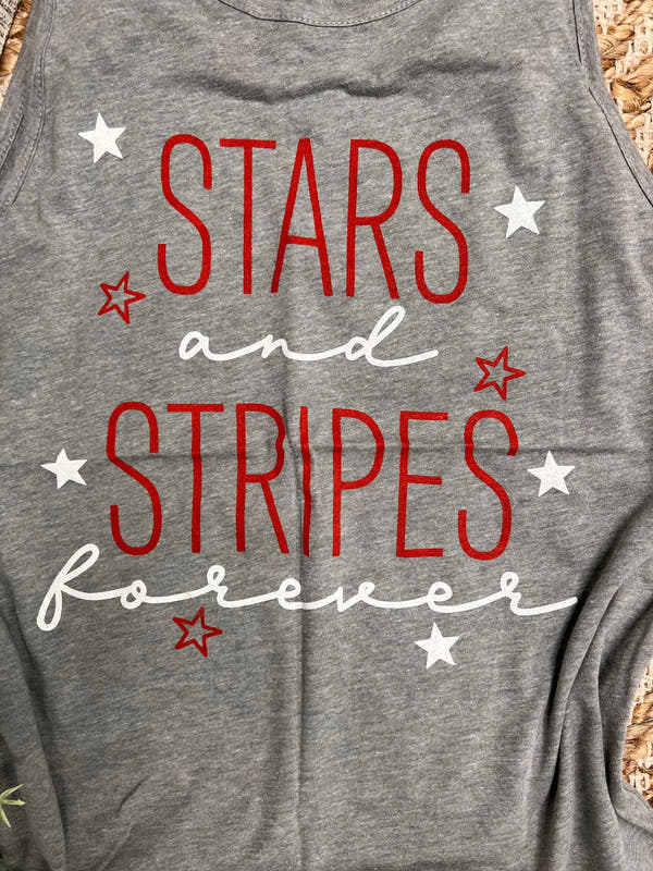 Printed Perfect Tank Top - Stars and Stripes Tank | Ember and Co