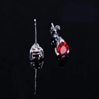 Heart-Shaped Zirconia Earrings and Necklace Set